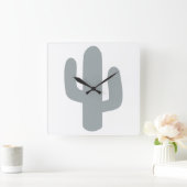KLICKEN SIE AUF CACTUS. QUADRATISCHE WANDUHR (Zuhause)