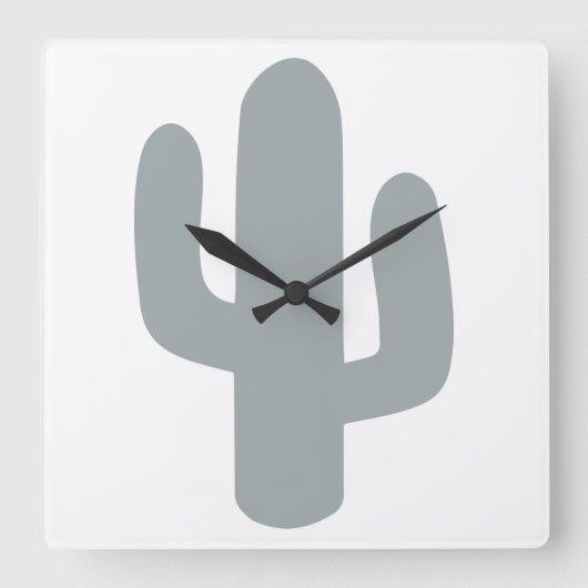 KLICKEN SIE AUF CACTUS. QUADRATISCHE WANDUHR (Vorderseite)