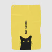 Klicken Sie auf "Cat", um eine benutzerdefinierte Golfhandtuch (Vorderseite)