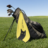 Klicken Sie auf "Cat", um eine benutzerdefinierte Golfhandtuch (Gras)