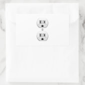 Klicken Sie auf das elektrische Plug-In, um die Fa Rechteckiger Aufkleber (Tasche)