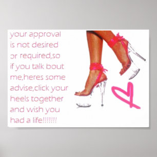 Klicken Sie auf Ihre Heels Poster