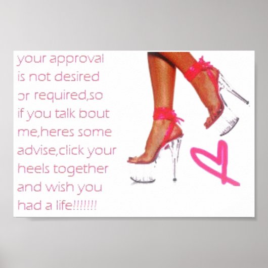 Klicken Sie auf Ihre Heels Poster (Vorne)