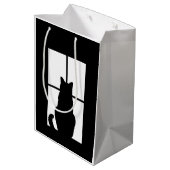 Klicken Sie auf Schwarze Katze, um die Farbe des F Mittlere Geschenktüte (Rückseite Schrägansicht)