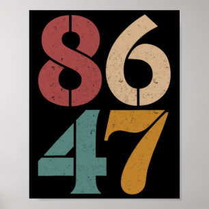 Klicken Sie auf Vintagen 80er Style 86 47 Anti Tru Poster