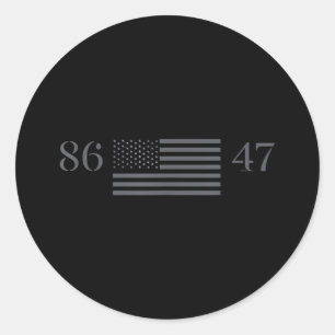 Klicken Sie auf Vintagen 80er Style 86 47 Anti Tru Runder Aufkleber