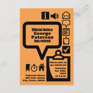 Klicken Sie auf Wählen Sie Ihr color2 Custom Retir Einladung