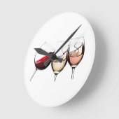 KLICKEN SIE AUF "WEIN ENTHUSIAST" RUNDE WANDUHR (Winkel)