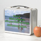 Klicken Sie einfach auf und ersetzen Sie Fotos, um Metall Brotdose (Beispiel)