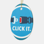 Klicken Sie es an. Zeitraum. Keramik Ornament (Links)