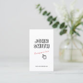 Klicken Sie! Kontur Text Songwriter Business Card Visitenkarte (Stehend Vorderseite)