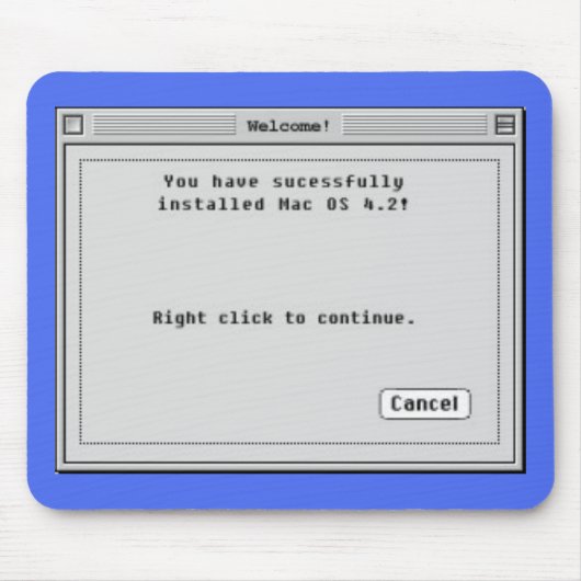 Klicken Sie mit der rechten Maustaste auf Mac inst Mousepad (Vorne)