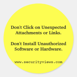 Klicken Sie nicht! Runder Aufkleber