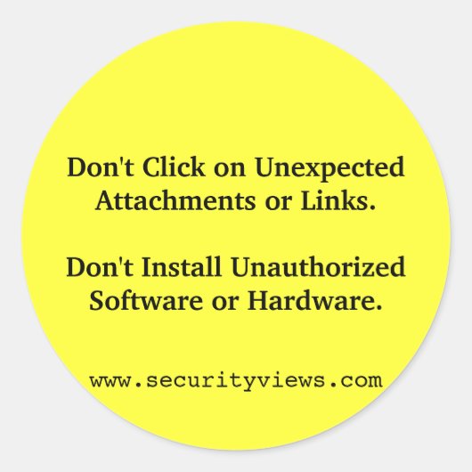 Klicken Sie nicht! Runder Aufkleber (Vorderseite)