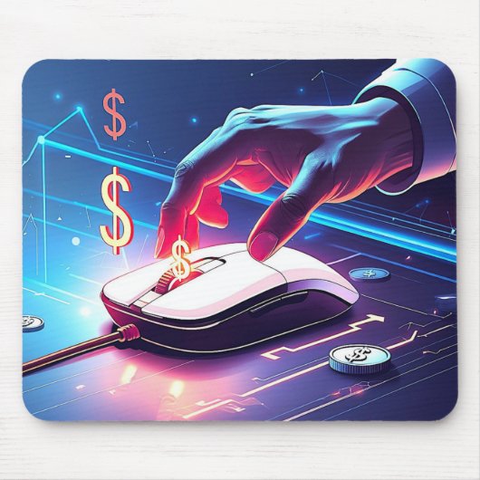 "Klicken Sie. Teilen. Verdienen Sie. - Links in Ba Mousepad (Vorne)