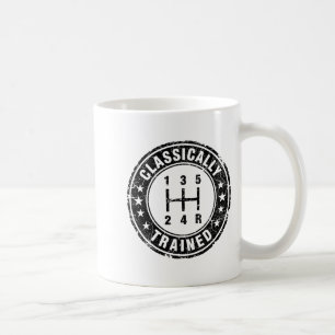 Klickend trainierter Autotyp Schaltgetriebe Stick Kaffeetasse