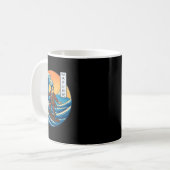 Klickender Musiker Mahler Ukiyo-e Surfing Kaffeetasse (Vorderseite Links)