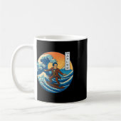 Klickender Musiker Mahler Ukiyo-e Surfing Kaffeetasse (Links)