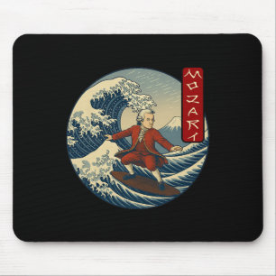 Klickender Musiker Mozart Ukiyo-e Surfen  Mousepad