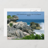 Kliff auf der Isla Mujeres Postkarte (Vorne/Hinten)