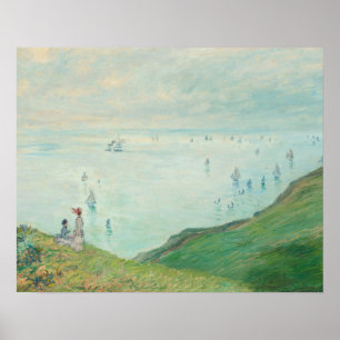 Kliffe bei Pourville (1882) von Claude Monet Poster