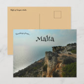 Kliffe von Dingli Malta Postkarte (Vorne/Hinten)