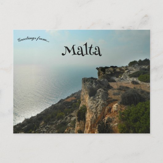 Kliffe von Dingli Malta Postkarte (Vorderseite)