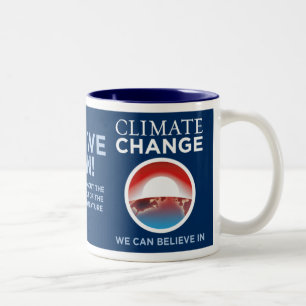 Klima-Änderung - ja können wir Obama-Parodie-Tas Zweifarbige Tasse