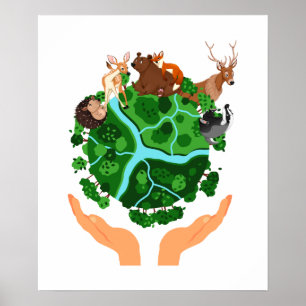 Klima-Änderung retten den Planeten Poster