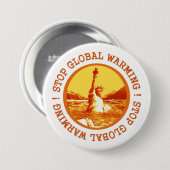 Klima-Änderungs-globale Erwärmung Button (Vorne & Hinten)