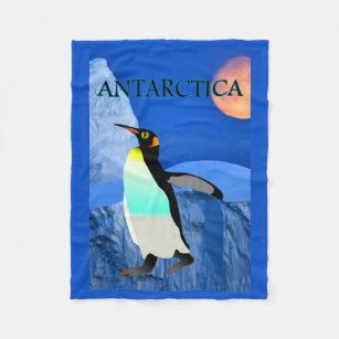 Klima Antarktis Glacier Penguin Vollmond Fleecedecke