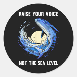 Klima für den Schutz von Walen Runder Aufkleber