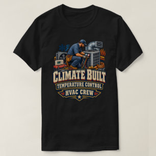 Klima Gebaut Vintage HVAC-Techniker T-Shirt