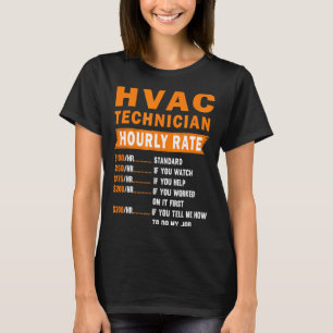 Klima-Techniker Stundensatz Lustiger HVAC-Mechanik T-Shirt
