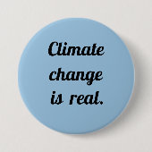 Klimaänderung: Hellblauer Knopf Button (Vorderseite)
