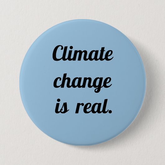 Klimaänderung: Hellblauer Knopf Button (Vorderseite)