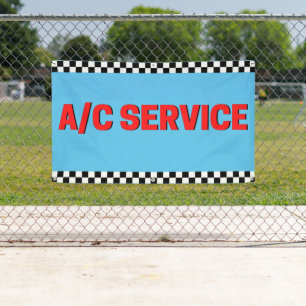 Klimaanlage Automotive Shop Blau Banner