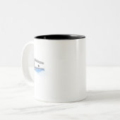 Klimaanlage, die Kaltluft bläst Zweifarbige Tasse (Vorderseite Links)