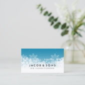 Klimaanlage Heizung Kühlschneeflocken Visitenkarte (Stehend Vorderseite)