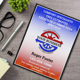 Klimaanlage, Heizung und Klimaanlage Flyer