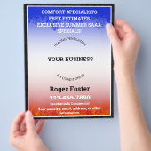 Klimaanlage, Heizung und Klimaanlage Flyer (Hand)