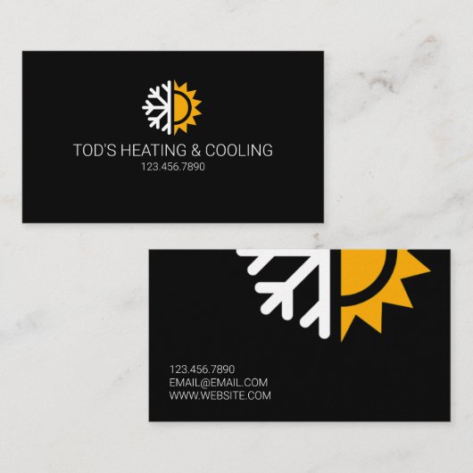 Klimaanlage, Heizung und Kühlung, Klimaanlage Visitenkarte (Vorne/Hinten)