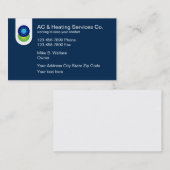 Klimaanlage und Heizung Visitenkarte (Vorne/Hinten)