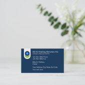 Klimaanlage und Heizung Visitenkarte (Stehend Vorderseite)