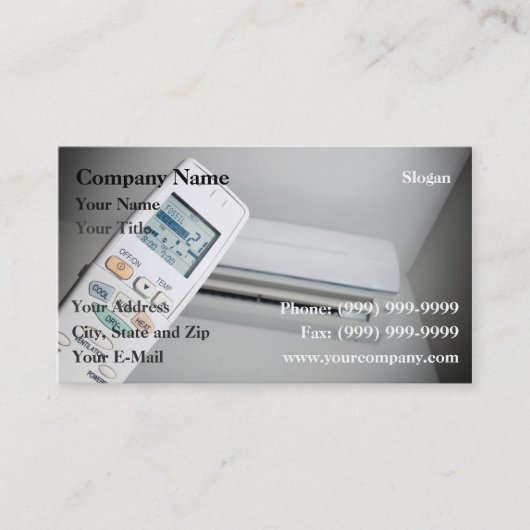 Klimaanlagenwahl Visitenkarte (Vorderseite)