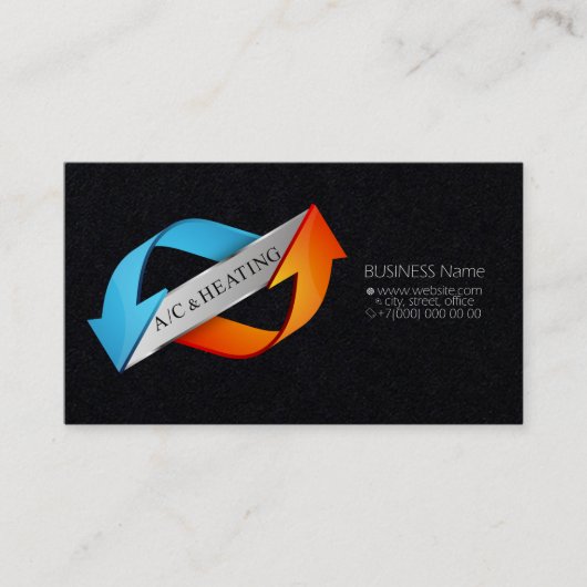 Klimageräte Sonnenstrahlen und Schneeflocken Visitenkarte (Vorderseite)