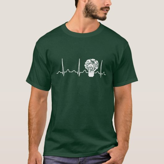 Klimaingenieur-Herzschlag T-Shirt (Vorderseite)