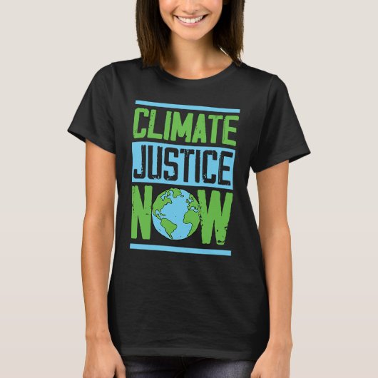 Klimajustiz jetzt Umweltaktivist Erde D T-Shirt (Vorderseite)