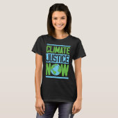 Klimajustiz jetzt Umweltaktivist Erde D T-Shirt (Vorne ganz)