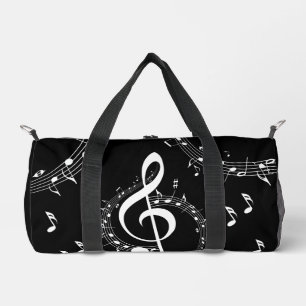 Klimaktische G-Schlüssel-Musik Schwarz Duffle Bag